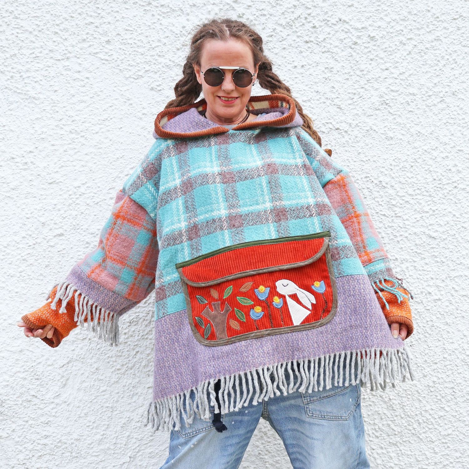 Wool Pocket Hare Hoodie