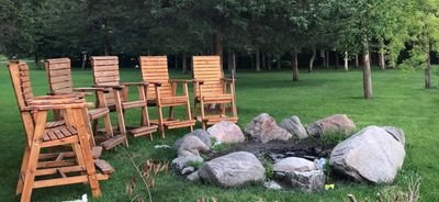 Tall Firepit Set (4 Tall Chairs)