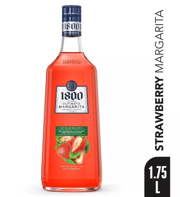 1800 The Ultimate Margarita Strawberry RTD Cocktail Bottle (1.75 L)