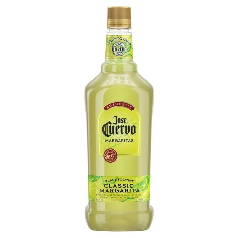 Jose Cuervo® Authentic Margarita Classic Lime Ready to Serve, 9.95% ABV, 1.75 L Plastic Bottle