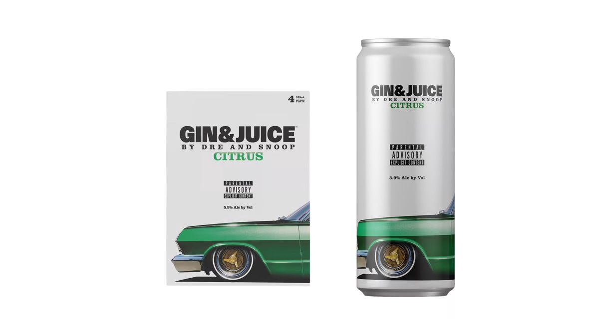 Gin &amp; Juice 5.9% ABV Citrus Cocktail Cans (355 ml x 4 ct)