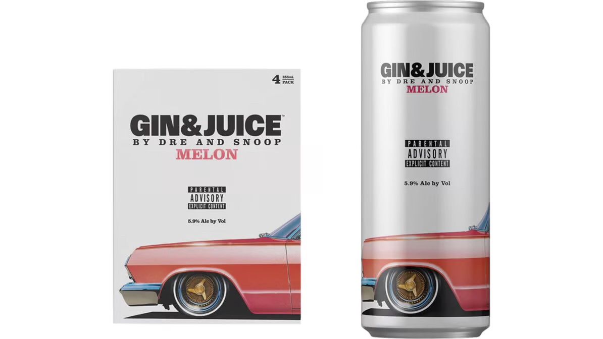 Gin &amp; Juice Melon by Dre Snoop Cocktail RTD Cans (355 ml x 4 ct)