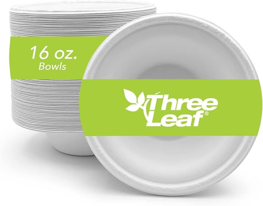 Three Leaf 16oz Bagasse Bowl 25 Count