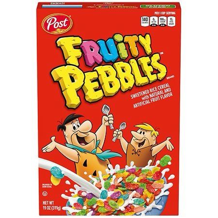 Fruity Pebbles Sweetened Rice Cereal With Natural And Artifical Fruit Flavors