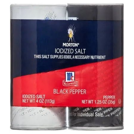 Morton Iodized Salt Black Pepper
