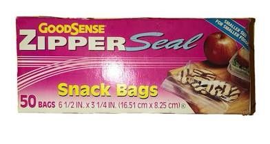 Good Sense Zipper Seal Snak Bags 50 Bags