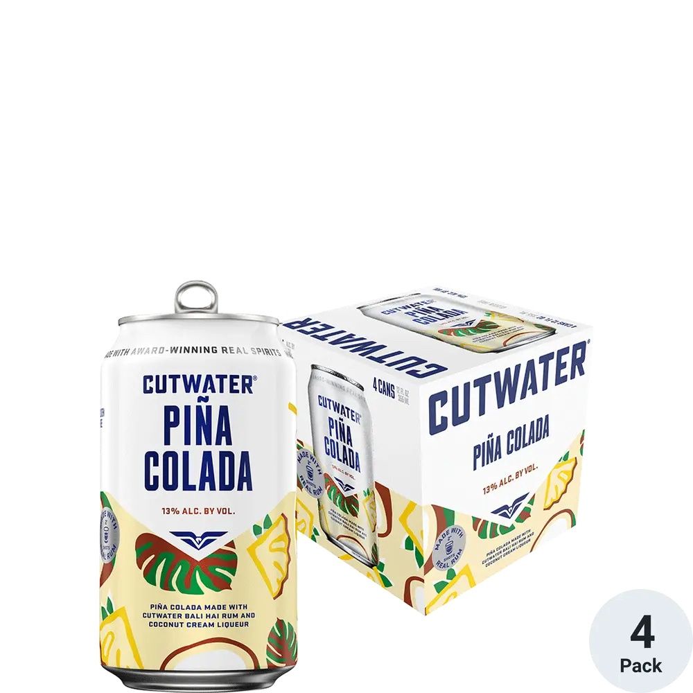 Cutwater Pina Colada Cocktail 4pk-12oz cans