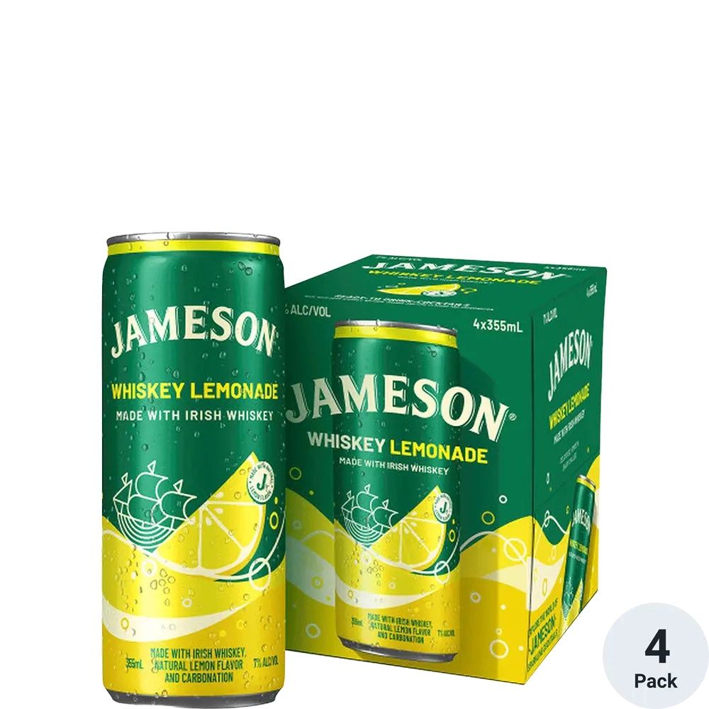 Jameson Whiskey Lemonade Cocktail 4pk-12oz cans