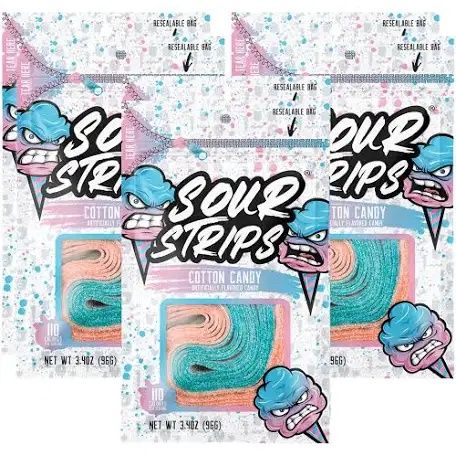 Sour Strips Cotton Candy