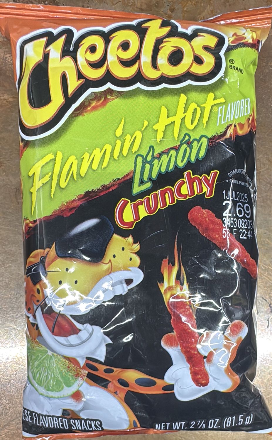 Cheetos Flaming hot limon crunchy