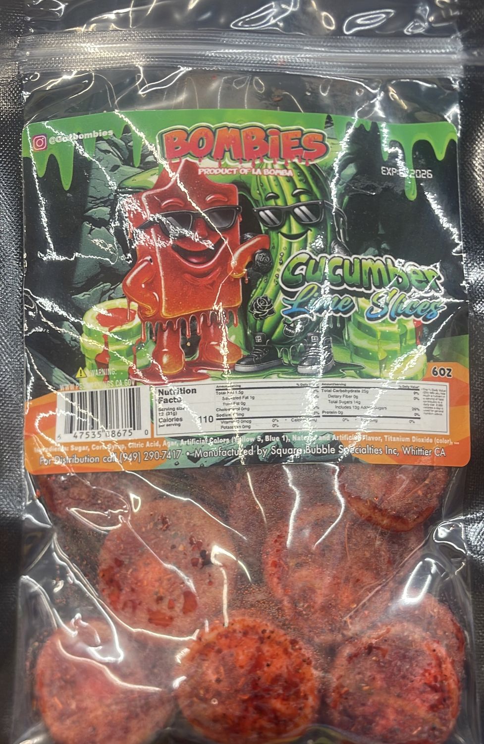 Bombies Cucumber Lime Slices 6oz