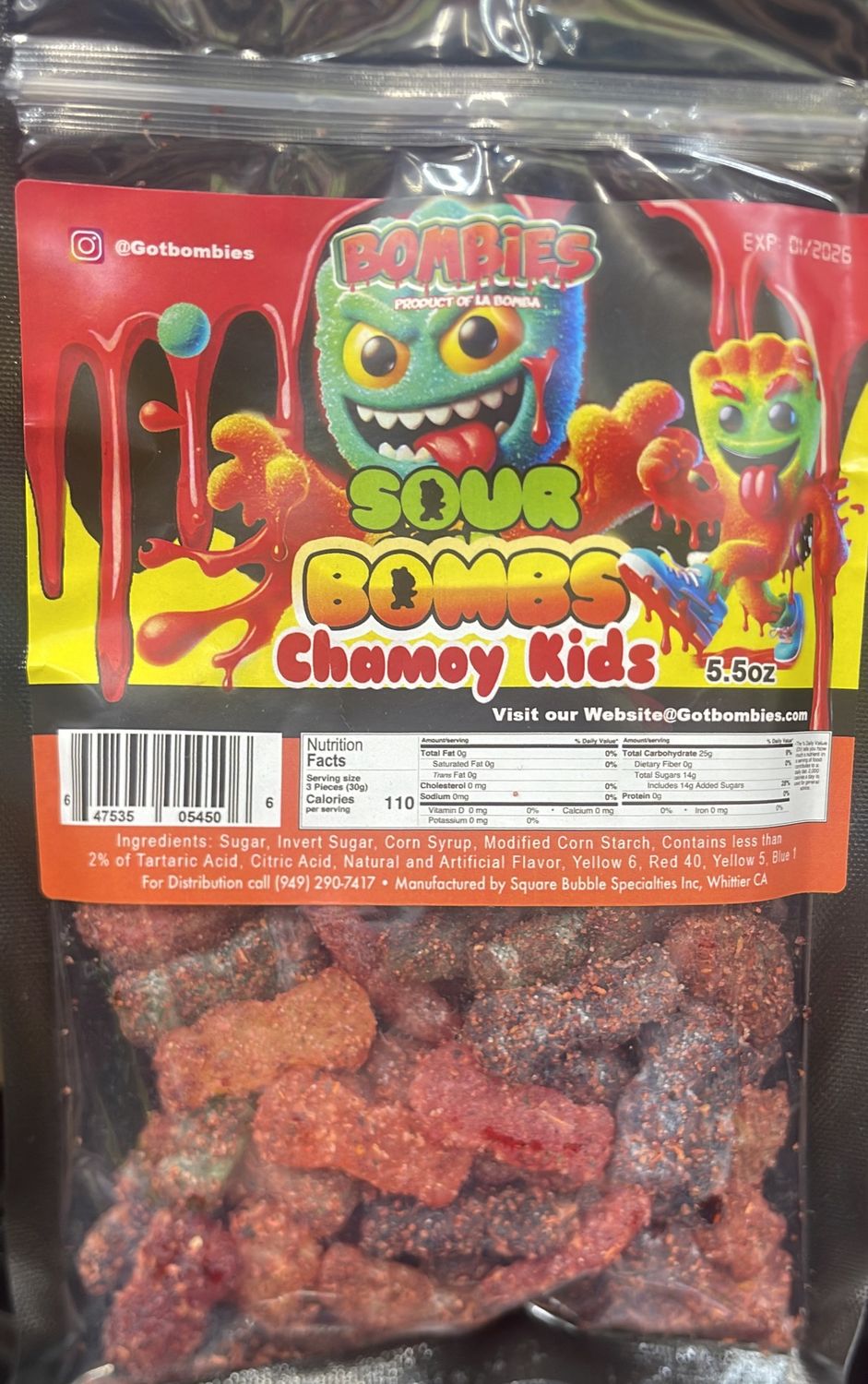 Bombies Sour Bombs Chamoy Kids