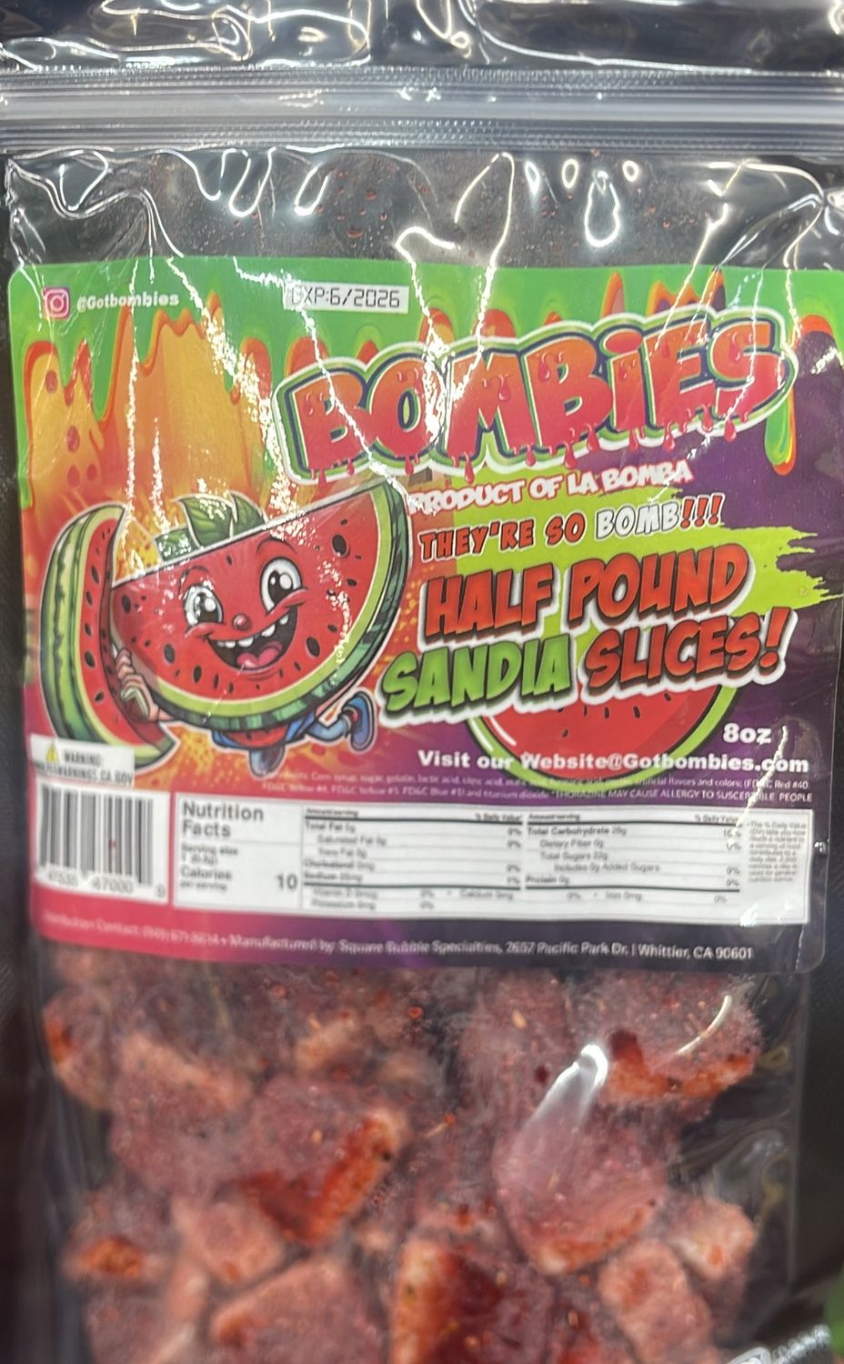 Bombies Half Pound Sandia Slices