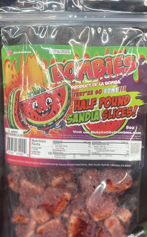 Bombies Half Pound Sandia Slices