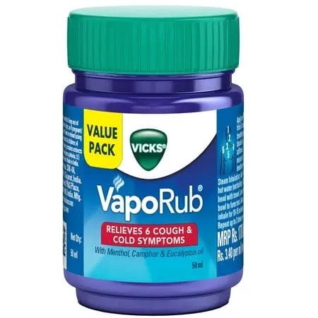 Vapo Rub Relieves 6 Cough &amp; Cold Symptoms 50 Ml