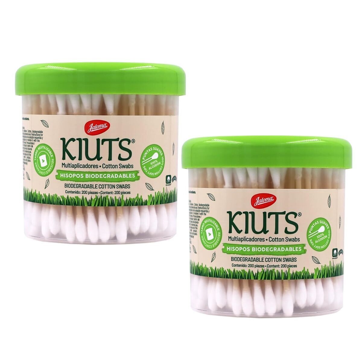 kiuts Hisopos Biodegradables 200 Pieces