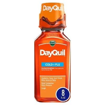DayQuil Cold &amp; Flu Headache,Fever,Sore Throat, Minor Aches &amp; Pains 8oz
