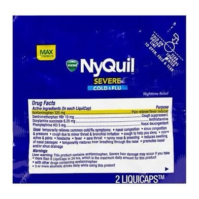 NyQuil Severe Cold &amp;Flu 2 Liquicaps