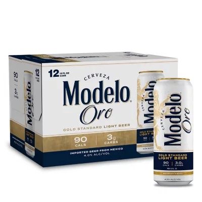 Modelo Oro Mexican Light Lager Beer, 12 fl. oz. can, 12 pk.