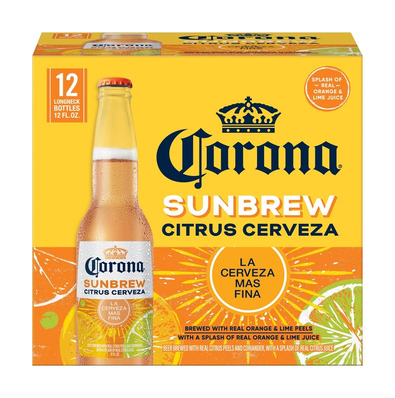 Corona Sunbrew Citrus Cerveza Mexican Import Beer, 12 Pack 12 fl oz Bottles, 4.5% ABV