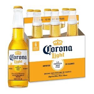 Corona Light Mexican Lager Light Import Beer, 6 pack 12 fl. oz. Bottles, 4.0% ABV