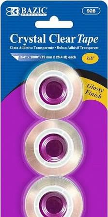 Crystal Clear Tape 3/4 x 1000