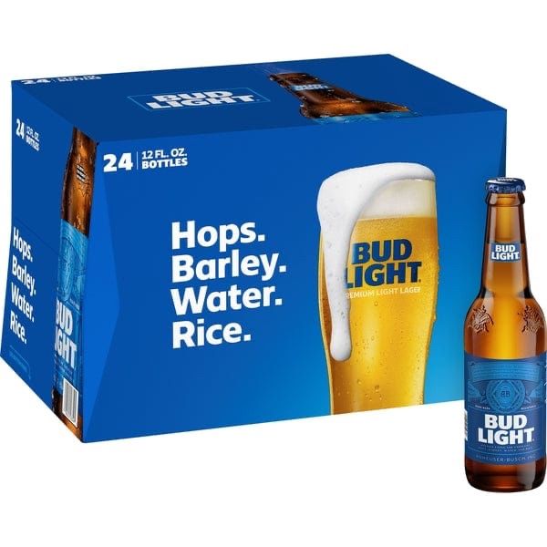 Bud Light American Lager Beer 24 pk btls