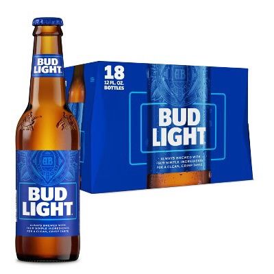 Bud Light American Lager Beer 18 pk btls