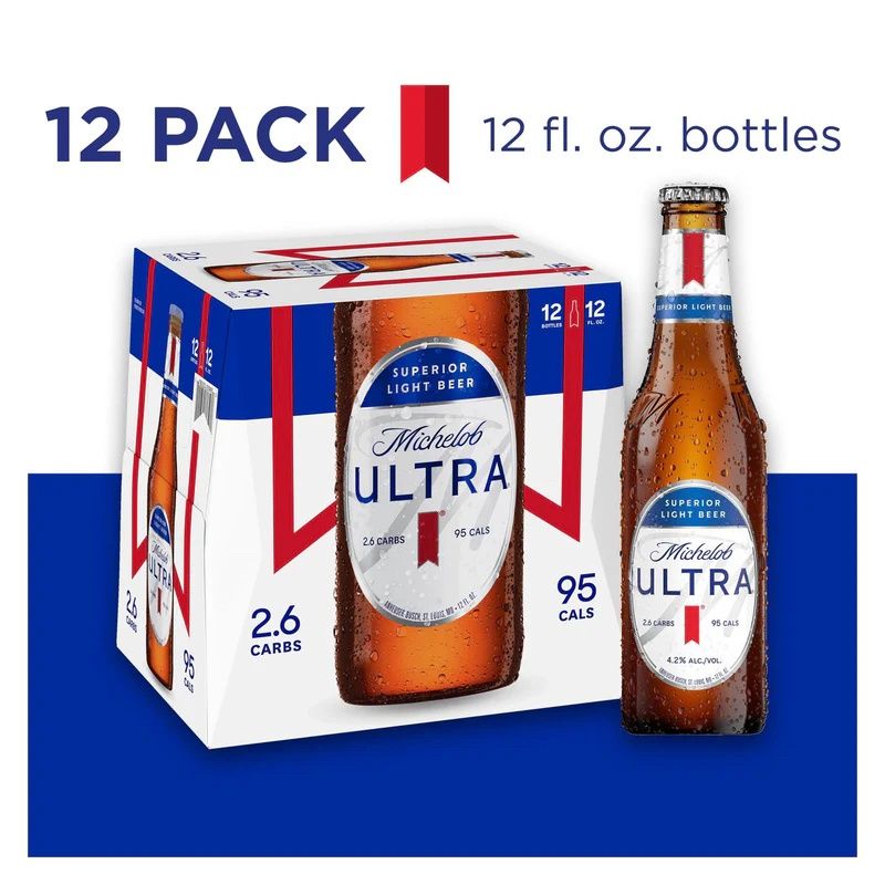 Michelob ULTRA Superior Light American Lager Beer - 12pk/12 fl oz btl