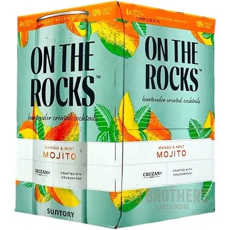 On The Rocks Mango &amp; Mint Mojito 4 Pack 12 oz 355 ML