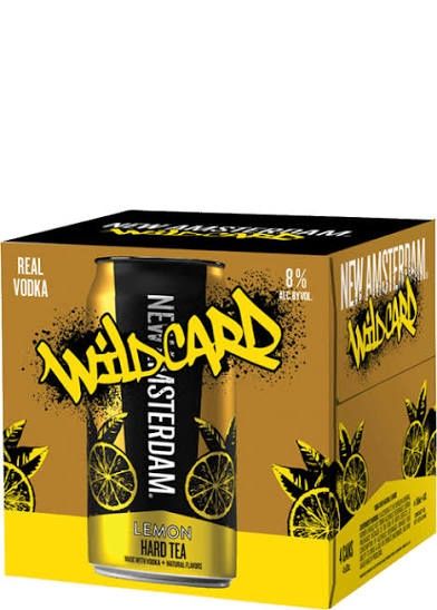 Wild Card New Amsterdam Lemon Hard Tea 4 Pack 12 oz