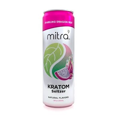 Mitra 9 Kratom Seltzer Sparkling Dragon Fruit 12 Fl oz 355 ML