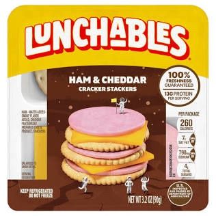 lunchables Ham &amp; Cheddar 3.2 oz 90 g