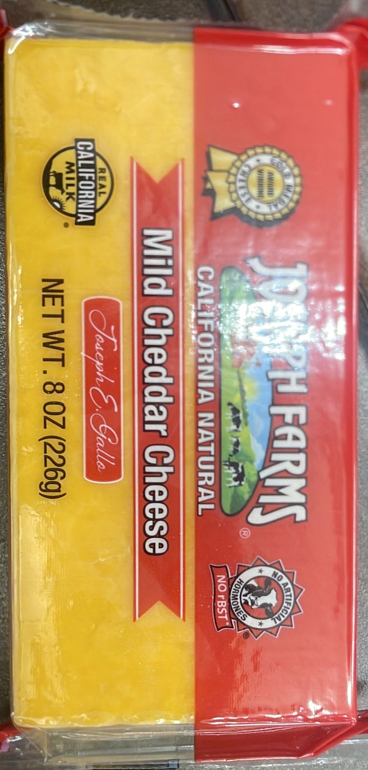 Joseph Farms Mild Cheddar Cheese 8oz 226g