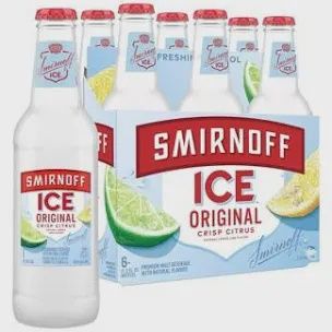 SMIRNOFF ice 6 pack bottles All Flavors