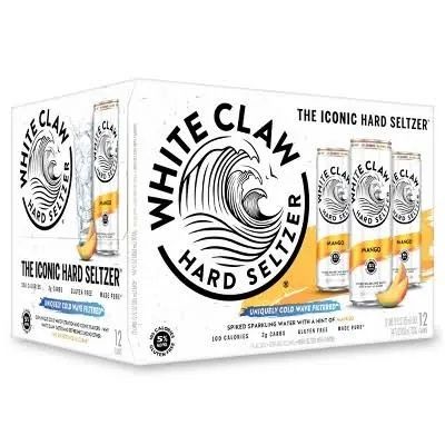 white claw 12 pack cans Mango flavor