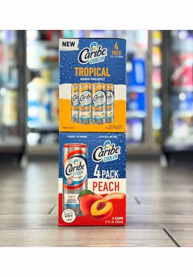 Caribe cooler 4pack cans all flavor