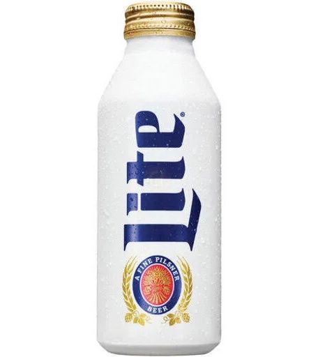 Lite A fine pilsner beer 16oz Metal bottle