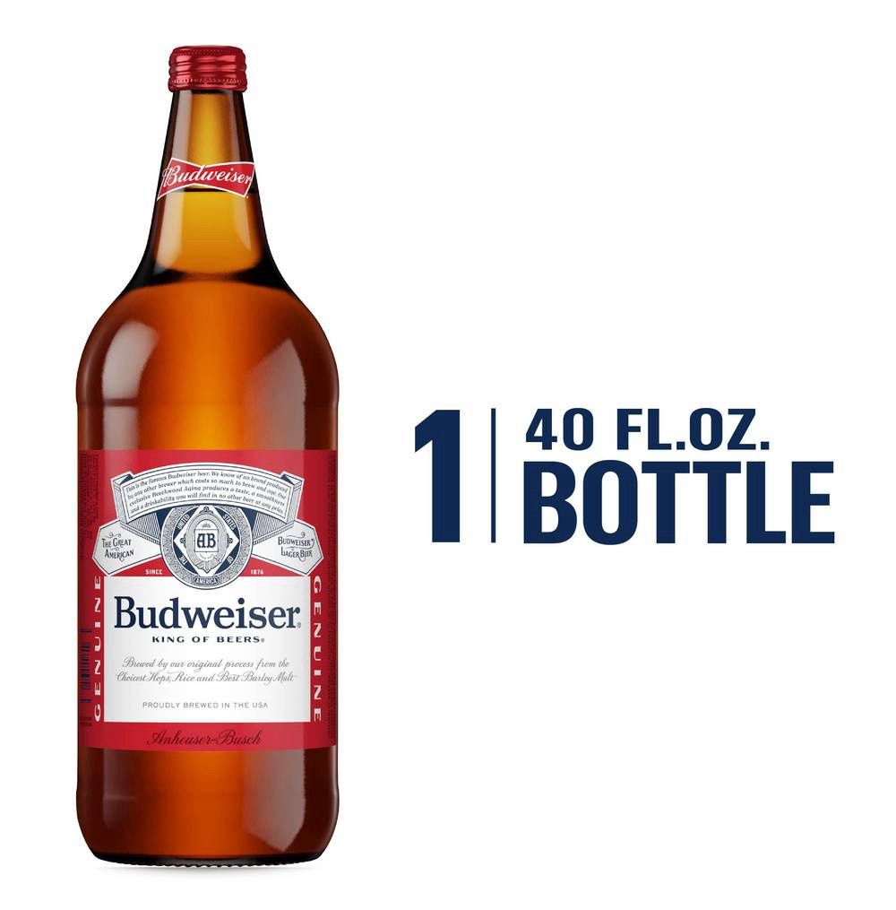 Budweiser Genuine Lager Beer (40 fl oz)