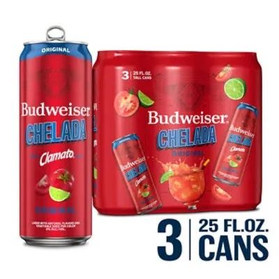 Budweiser Clamato Chelada Original Beer 3 pk / 25 fl oz