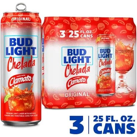 Bud Light American Chelada Beer 3 can / 25 fl. oz