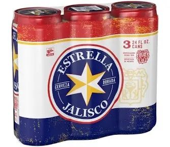 Estrella Jalisco Mexican Import Beer, 3 Pack 24 Fl Oz Cans