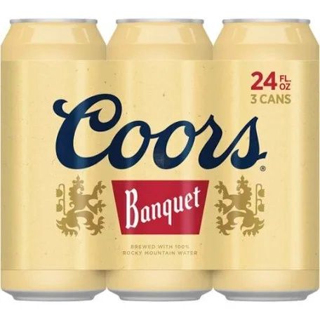 Coors Banquet, Lager Beer, - 5% ABV, 3 Pack 24 fl oz