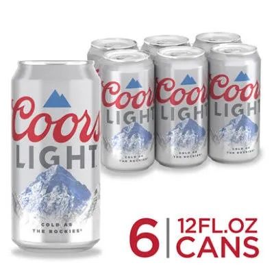 coors Light 6 pack 12fl oz