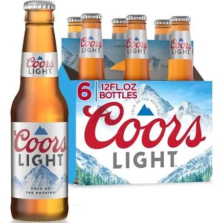 Coors Light Beer - 6pk/12 fl oz Bottles