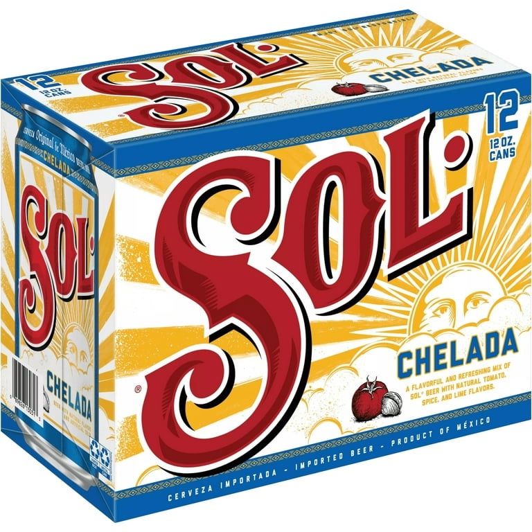 Sol chelada beer  12pack ,12oz cand , 3.5 %ABV