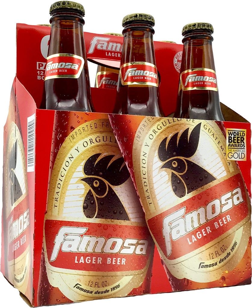 Famosa Lager Beer 6 pack 12 oz. Bottle