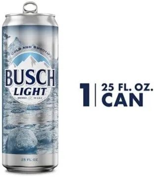 Bush light beer 25FL oz can