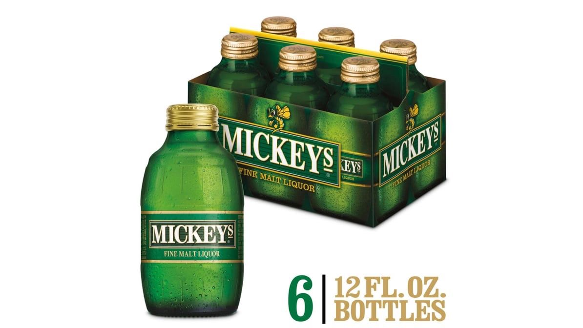 Mickey&#39;s Fine Malt Liquor Bottles (12 fl oz x 6 ct)
