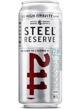 Steel Reserve High Gravity American Style Specialty Lager Beer 8.1% ABV Can - 16FL.OZ